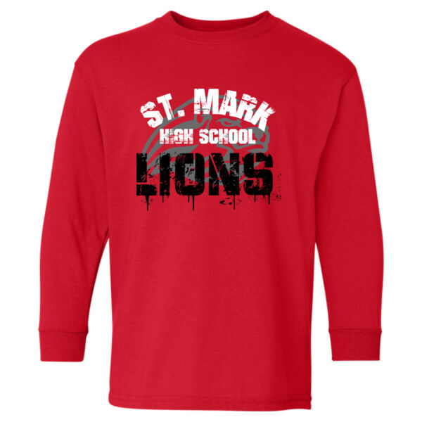 Gildan Youth Distressed Printed Long Sleeve Thumbnail