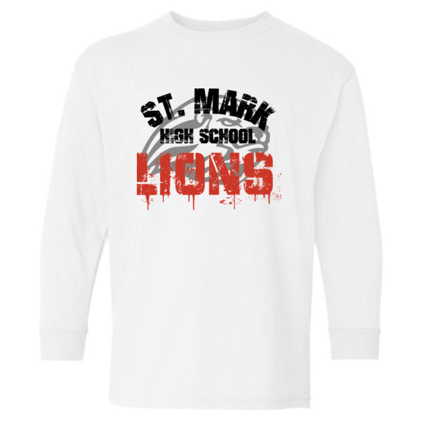 Gildan Youth Distressed Printed Long Sleeve Thumbnail