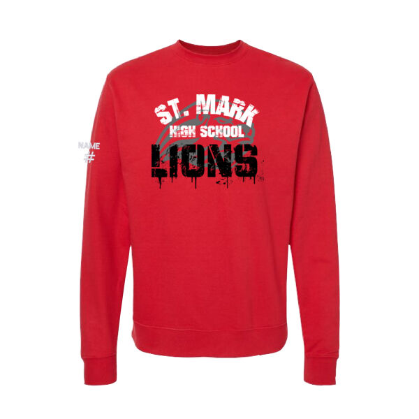 Independent Unisex Distressed Printed Crewneck Thumbnail