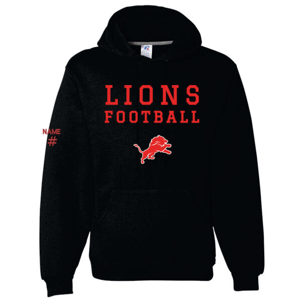 Russel Athletic Unisex Lions Football Printed Hooded Sweatshirt Thumbnail